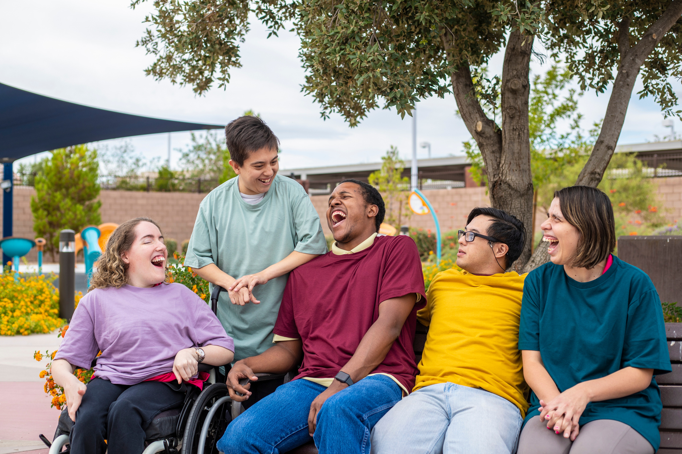 A group of disabled people